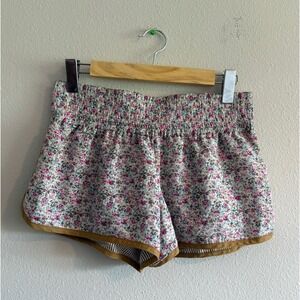 Free People Dainty Floral Smocked Reversible Dolphin Shorts XS Boho Lounge Cozy